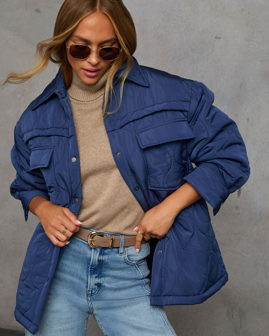 Chilly Morning Lightweight Quilted Jacket-Vogue Logic