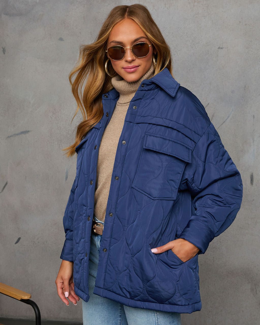 Chilly Morning Lightweight Quilted Jacket-Vogue Logic