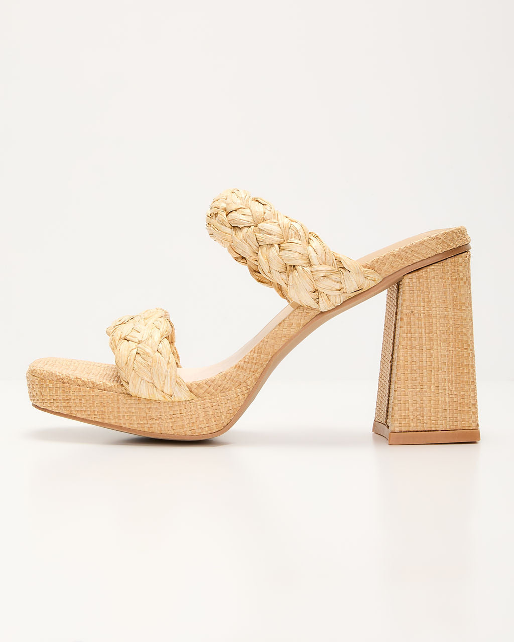 Anyah Braided Raffia Heel Sandals-Vogue Logic