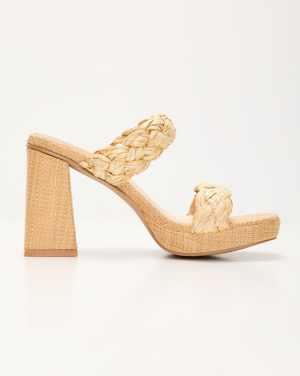 Anyah Braided Raffia Heel Sandals-Vogue Logic