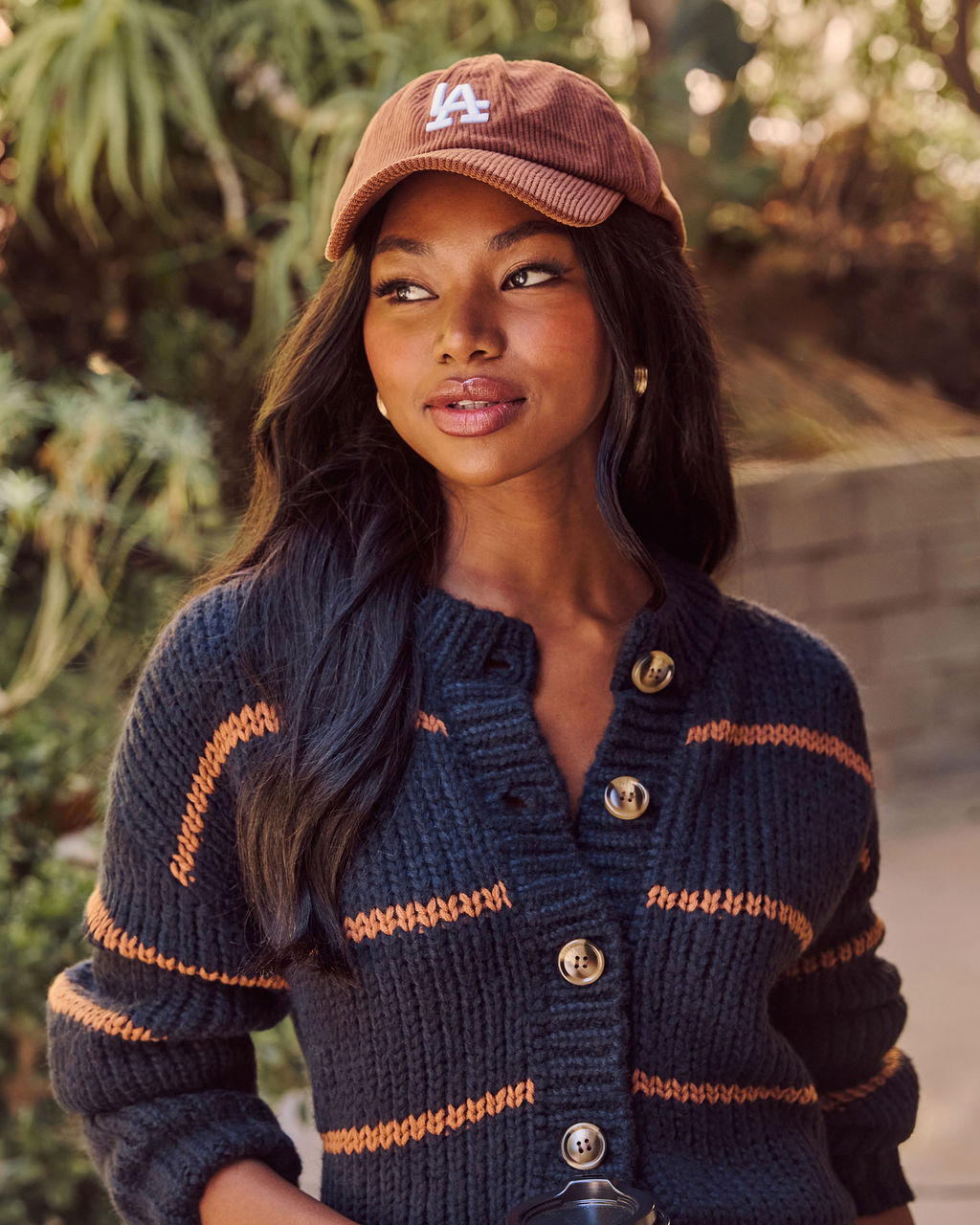 LA Babe Corduroy Baseball Cap-Vogue Logic