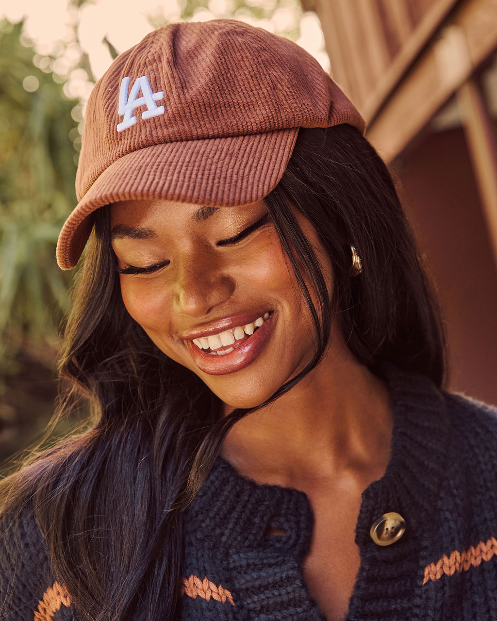 LA Babe Corduroy Baseball Cap-Vogue Logic