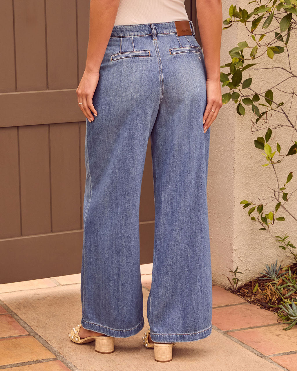 Rumer Stretch Wide Leg Jeans-Vogue Logic