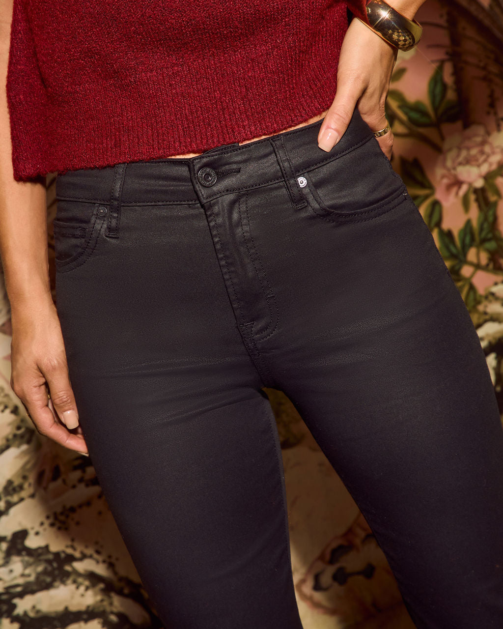 Rorrie Super Stretch Coated Jeans-Vogue Logic