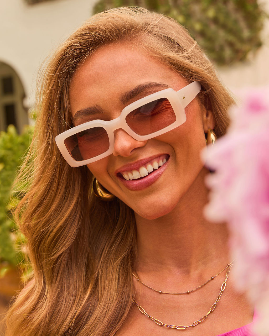 Viana Square Frame Sunglasses-Vogue Logic