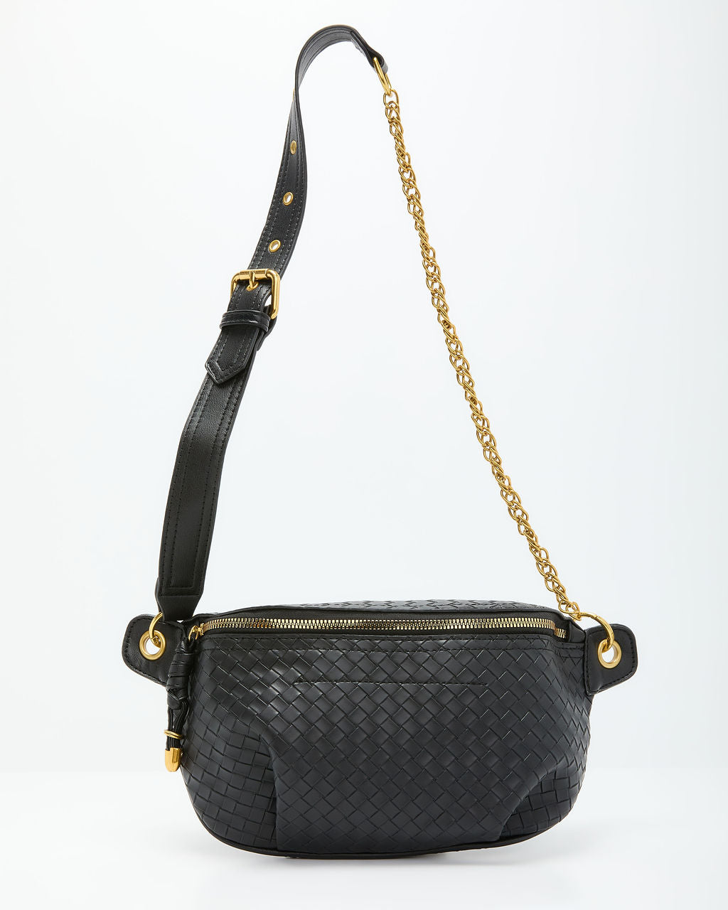 Lennah Woven Leather Belt Bag-Vogue Logic