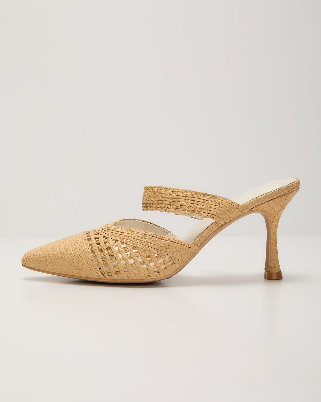 Freshly Picked Raffia Pointed Toe Mule-Vogue Logic