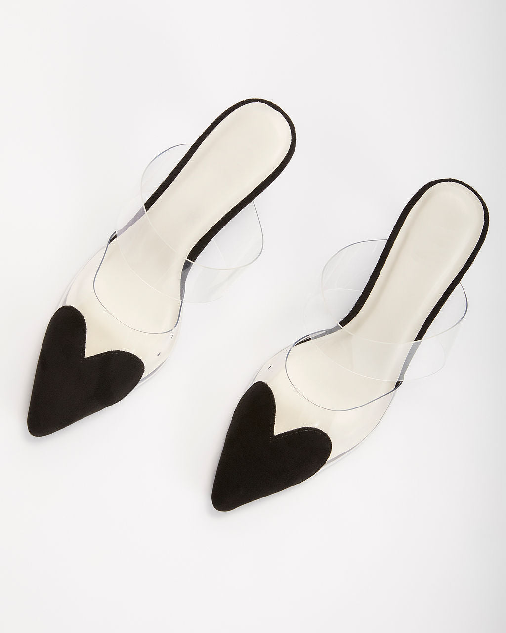 Queen Of Hearts Suede Heeled Mule-Vogue Logic