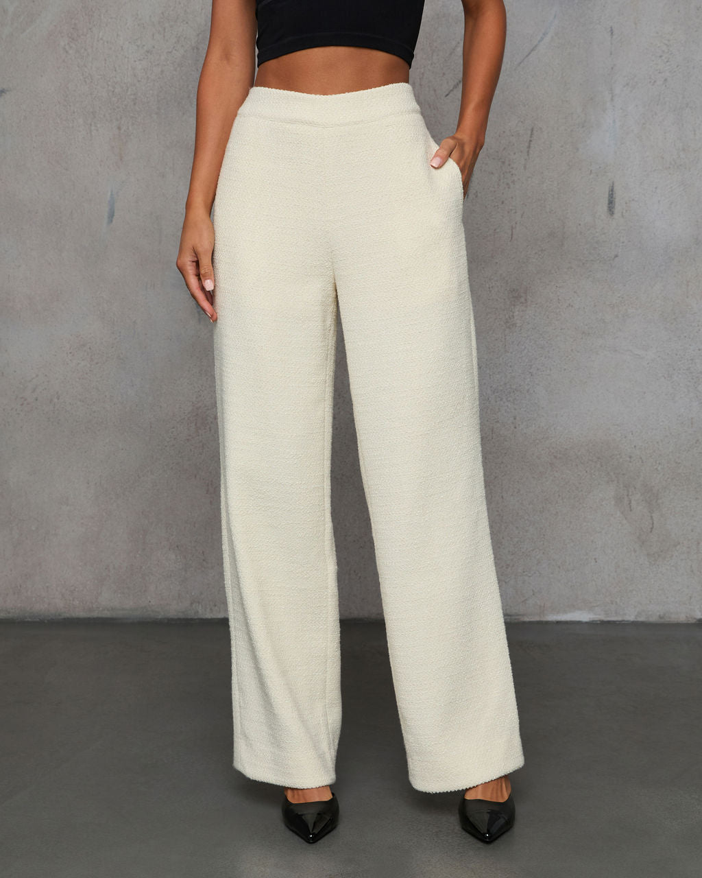 Kayleen High Rise Tweed Trouser-Vogue Logic