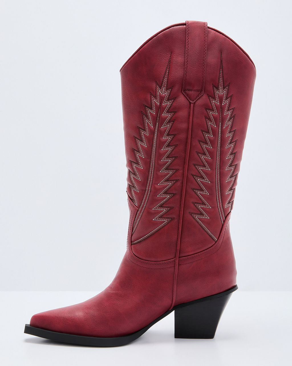 Marison Leather Western Boots-Vogue Logic