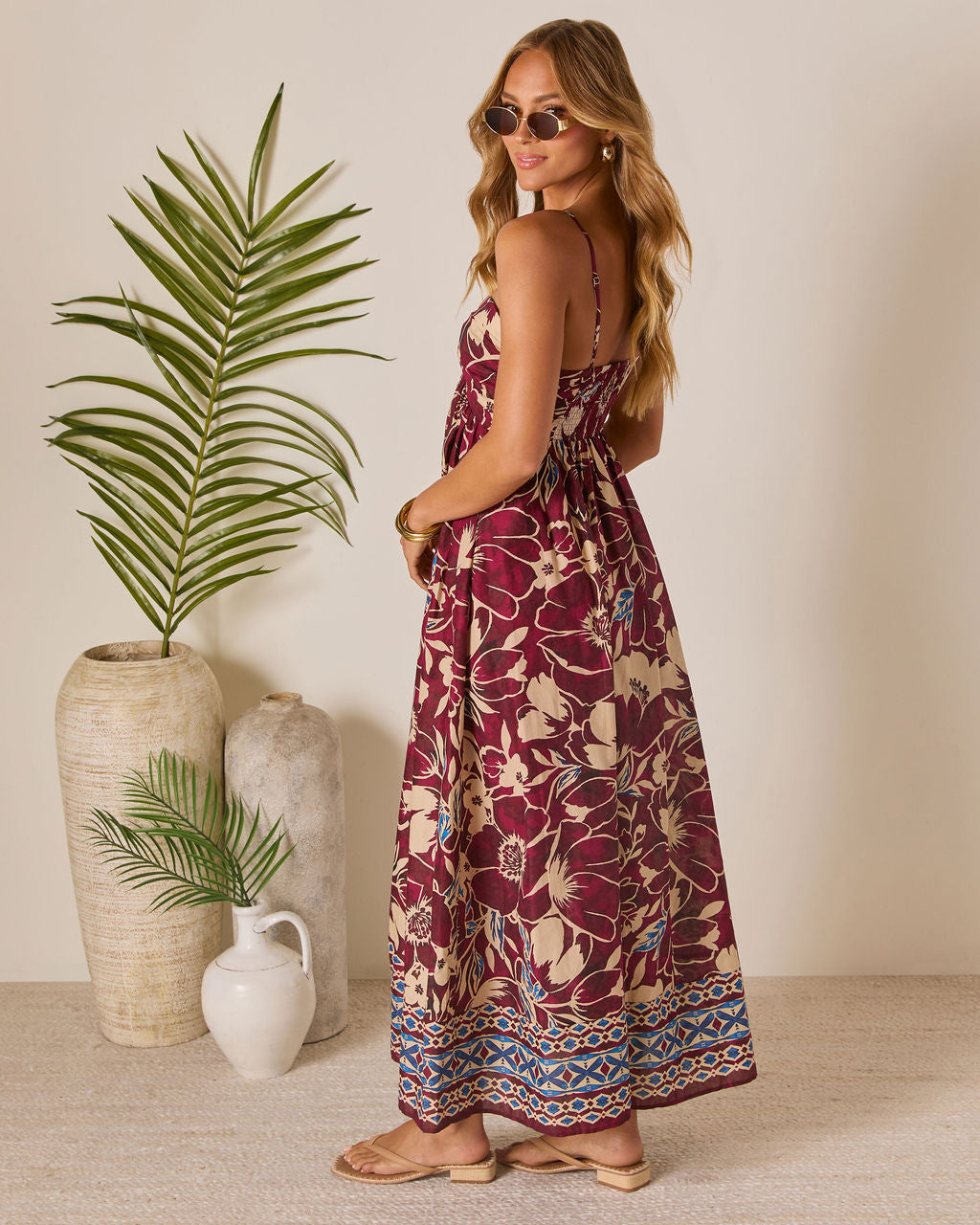 Sunset Tropics Empire Maxi Dress-Vogue Logic