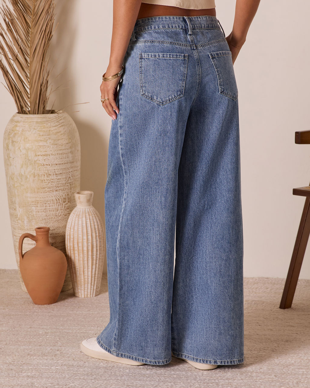 Solonge Rigid Drawstring Jeans-Vogue Logic