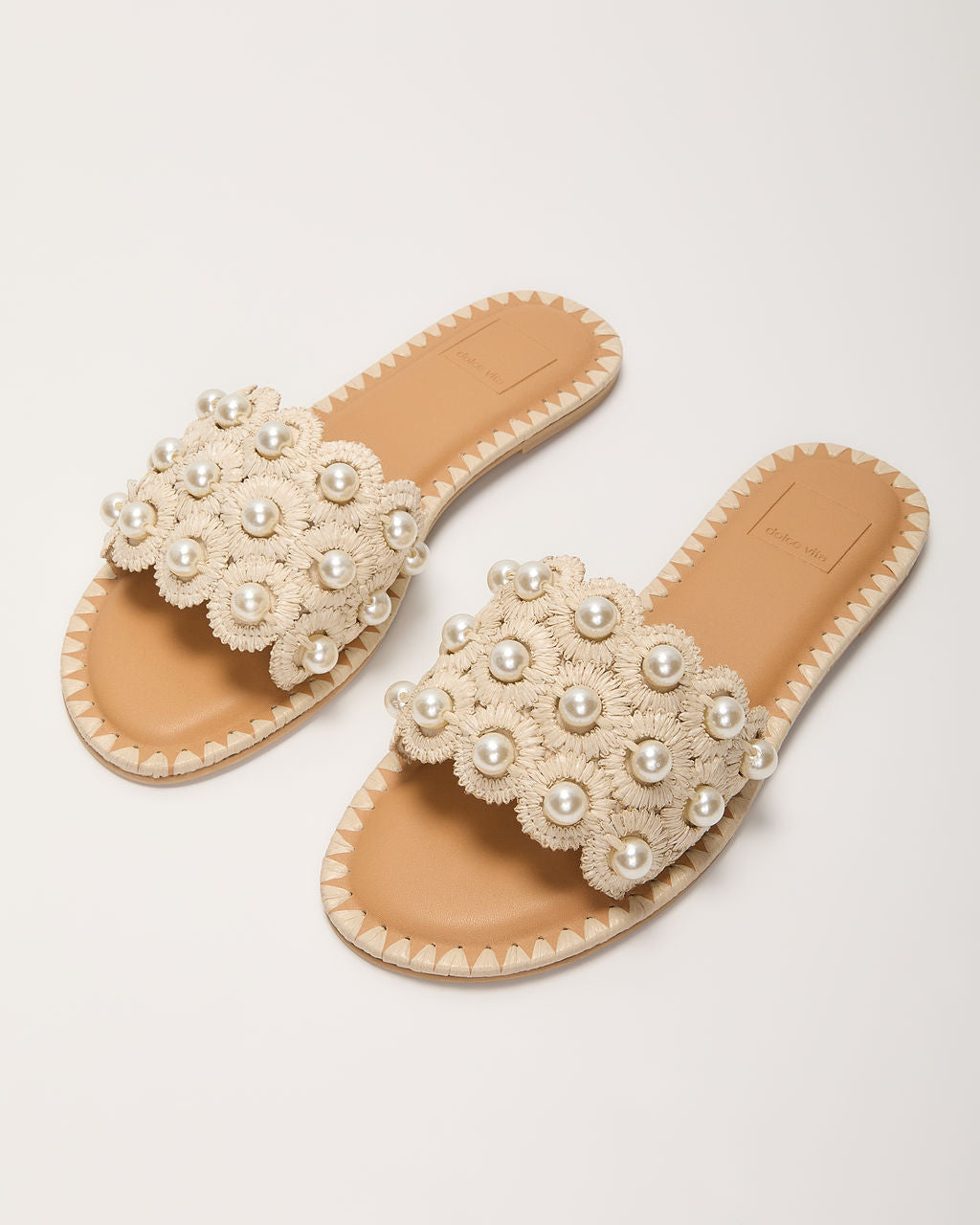 Marlene Pearl Embellished Sandals-Vogue Logic