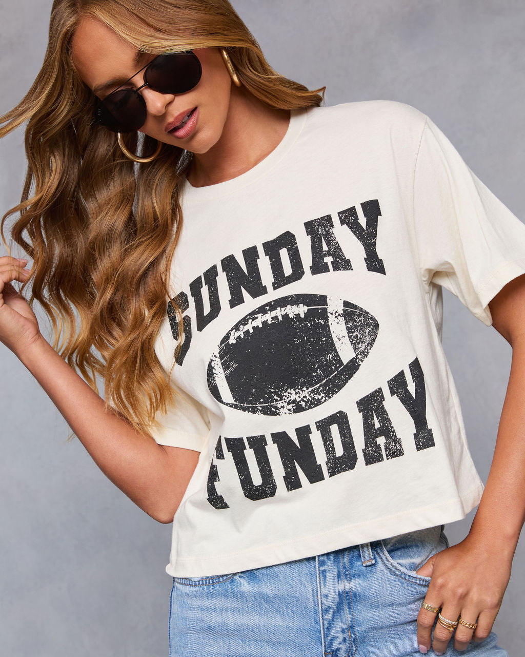 Sunday Funday Short Sleeve Graphic Tee-Vogue Logic
