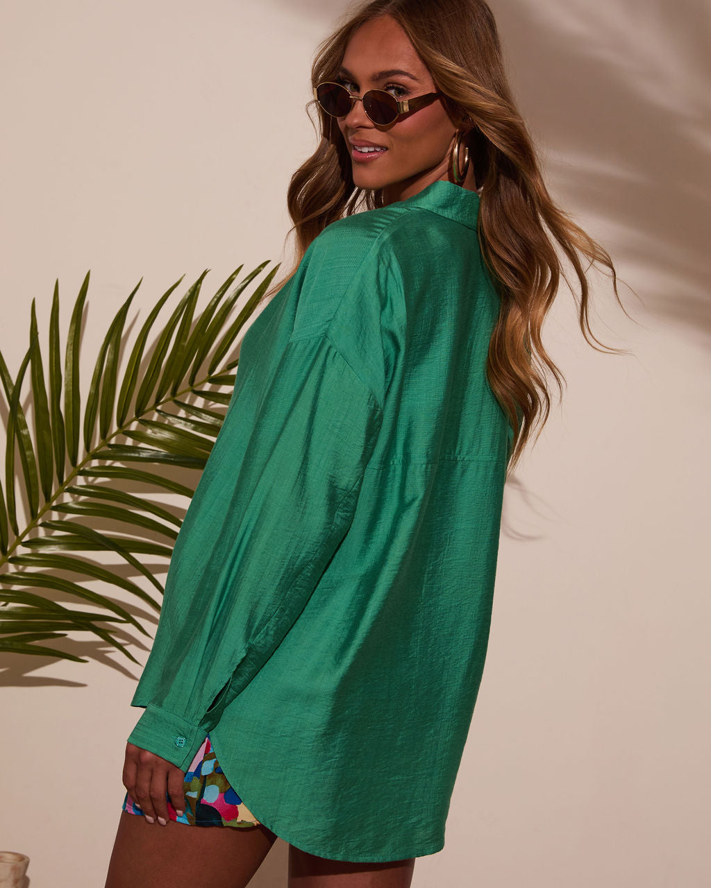 Mediterranean Coast Button Down Top-Vogue Logic