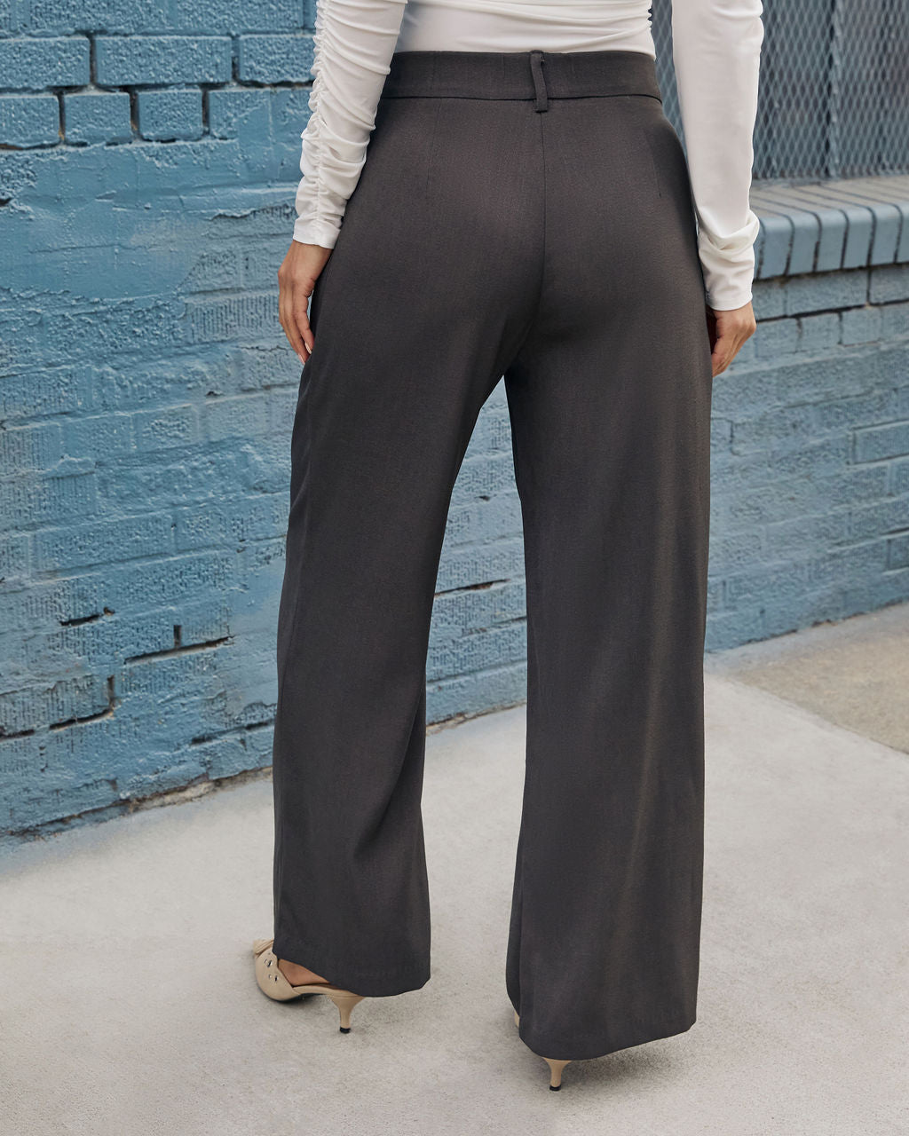 High Road Wide Leg Pleated Trousers-Vogue Logic