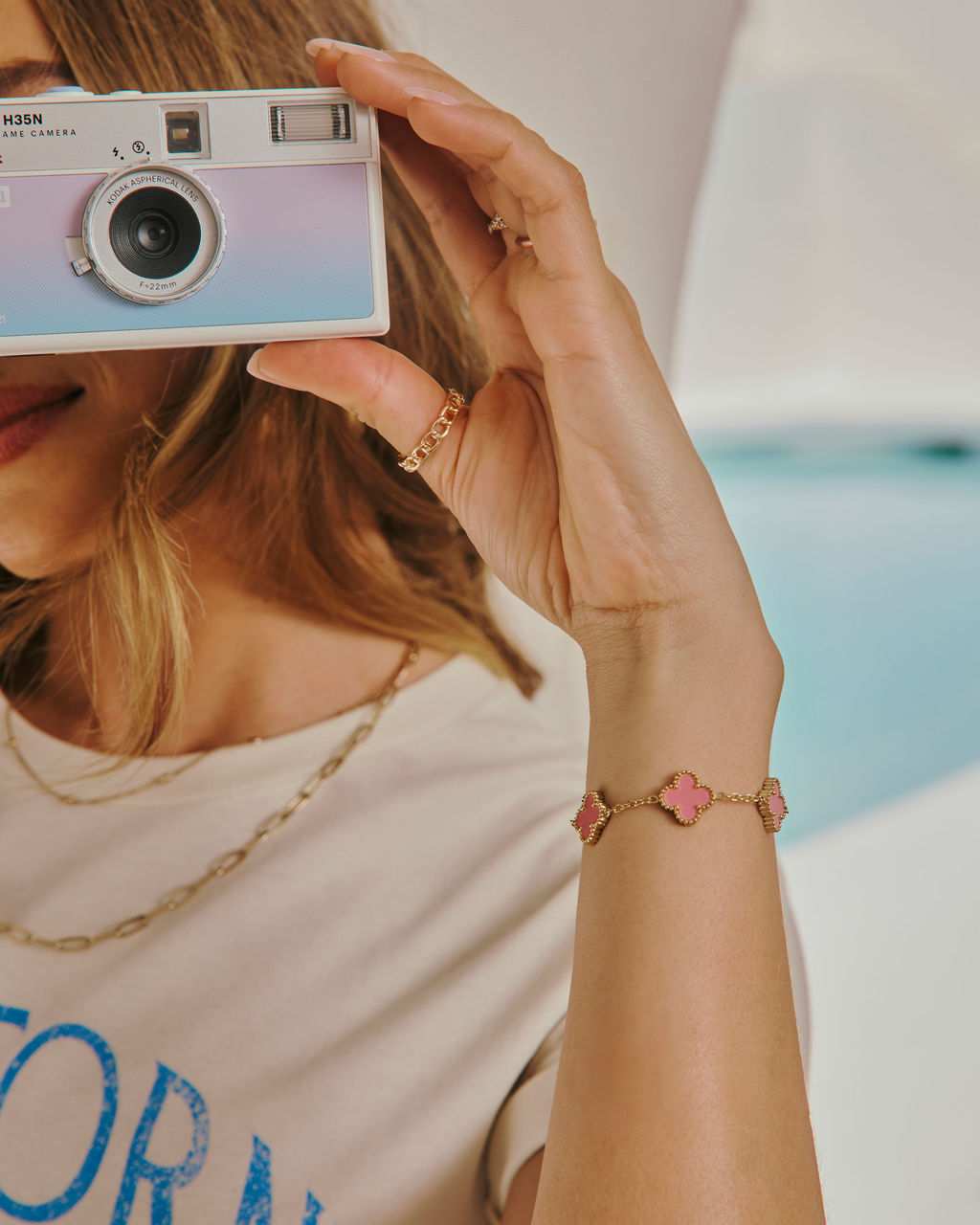 Capri Crush Clover Charm Bracelet-Vogue Logic