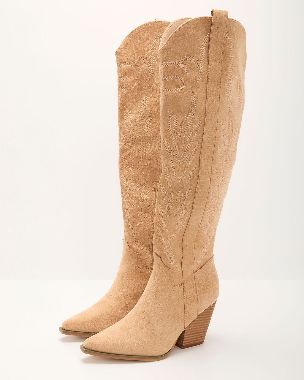 Bronco Western Knee High Boots-Vogue Logic