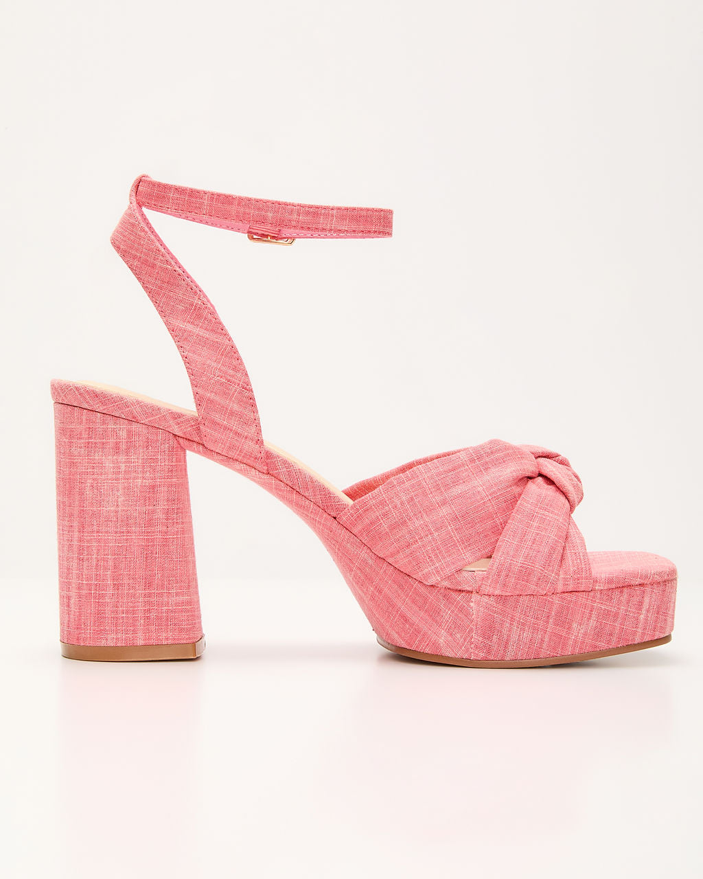 Mikah Twist Knot Platform Heels-Vogue Logic