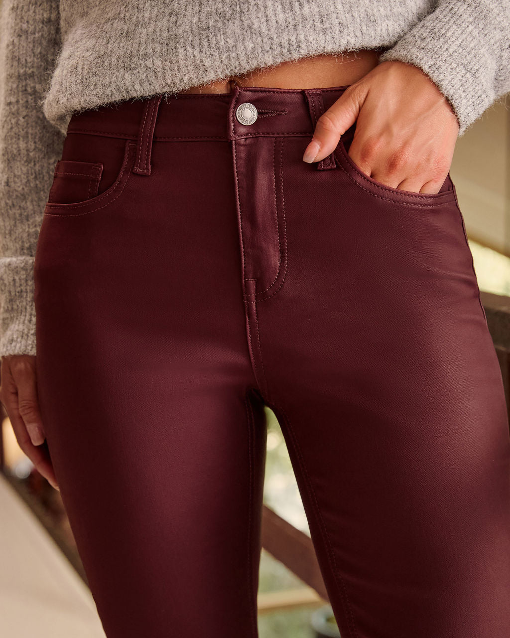 Jameson Super Stretch Coated Denim Jeans-Vogue Logic