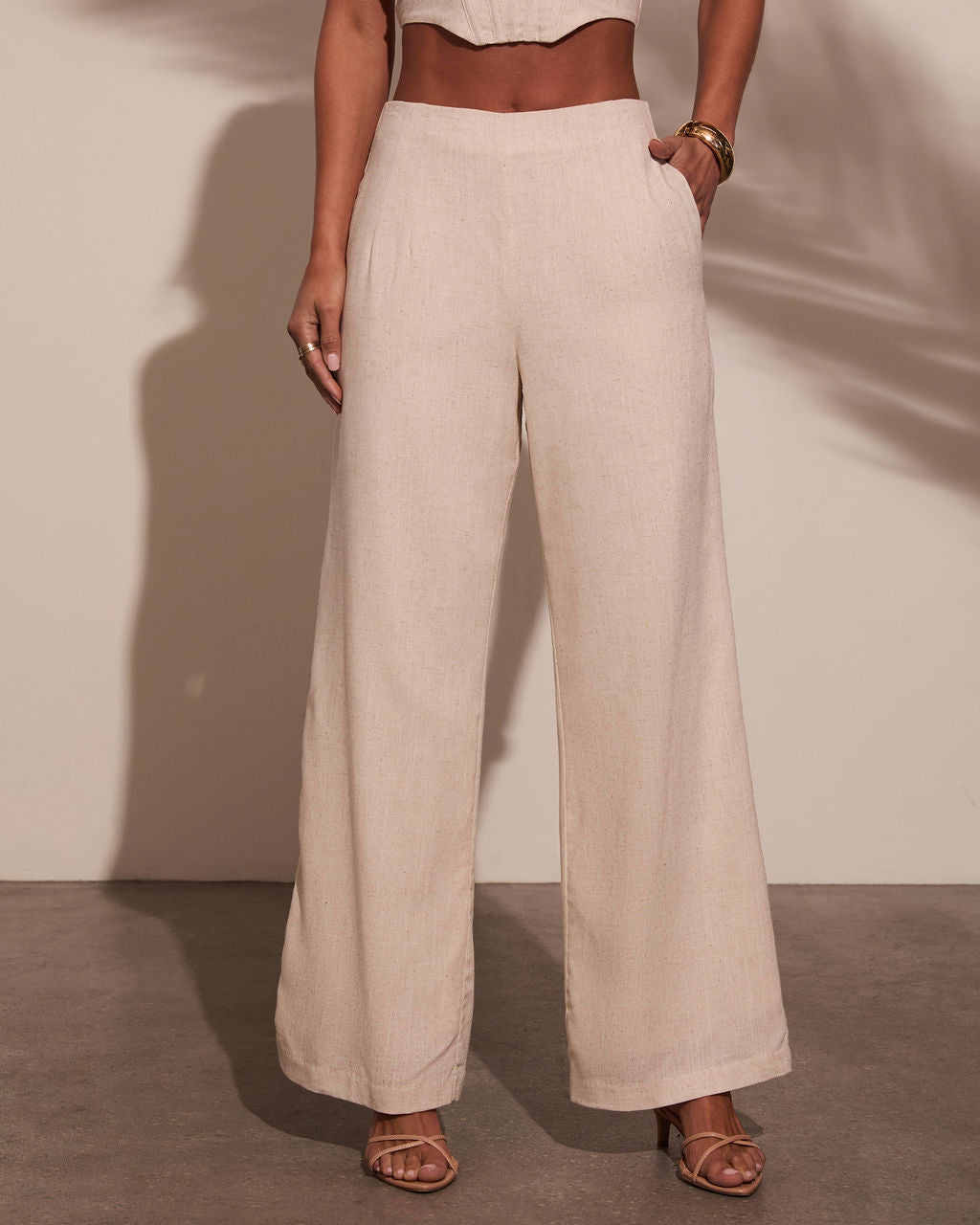 Melanie Wide Leg Linen Pants-Vogue Logic