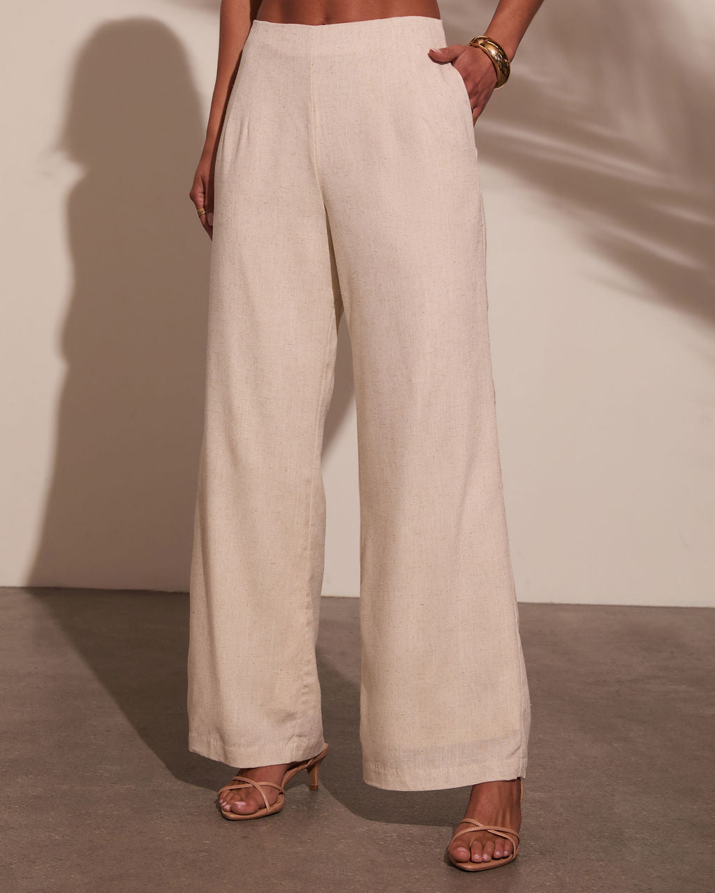 Melanie Wide Leg Linen Pants-Vogue Logic