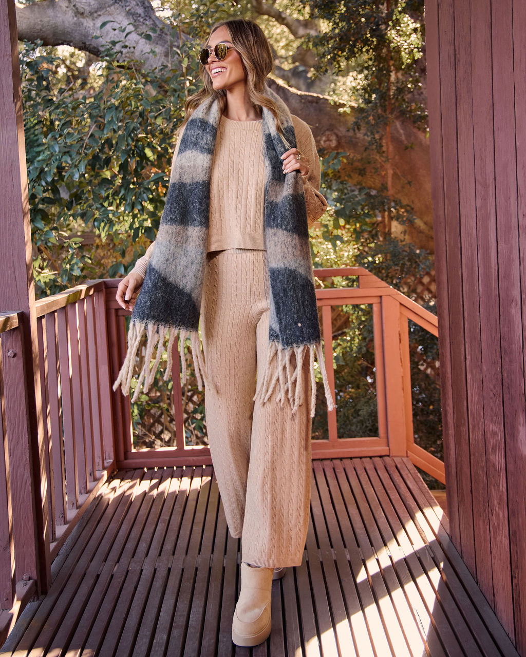 Claire Large Pattern Blanket Scarf-Vogue Logic