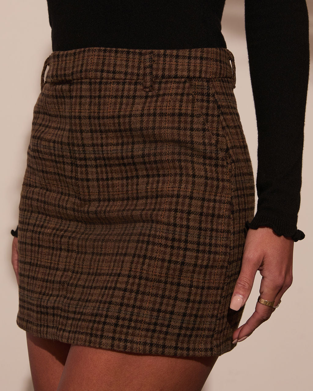 Carrey Mini Plaid Skirt-Vogue Logic