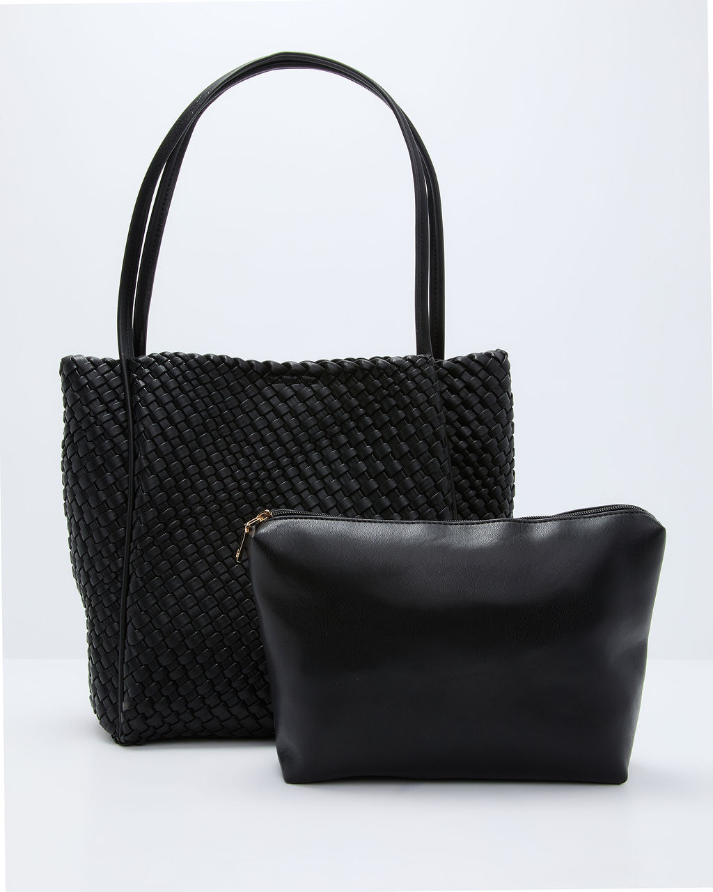 Cenlie Textured Woven Leather Tote Bag-Vogue Logic