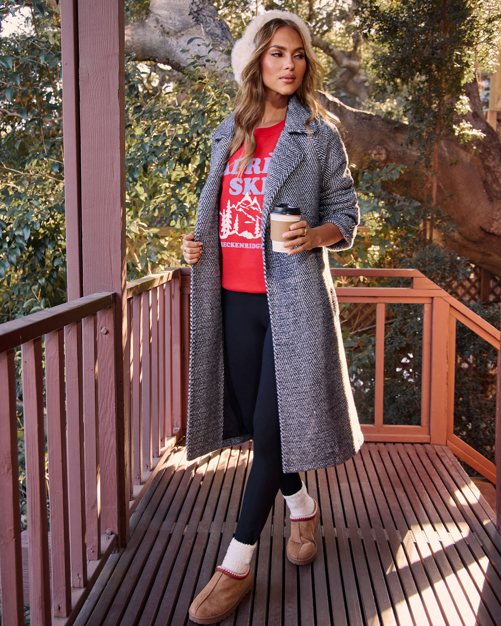 Sleigh Path Herringbone Duster Coat-Vogue Logic