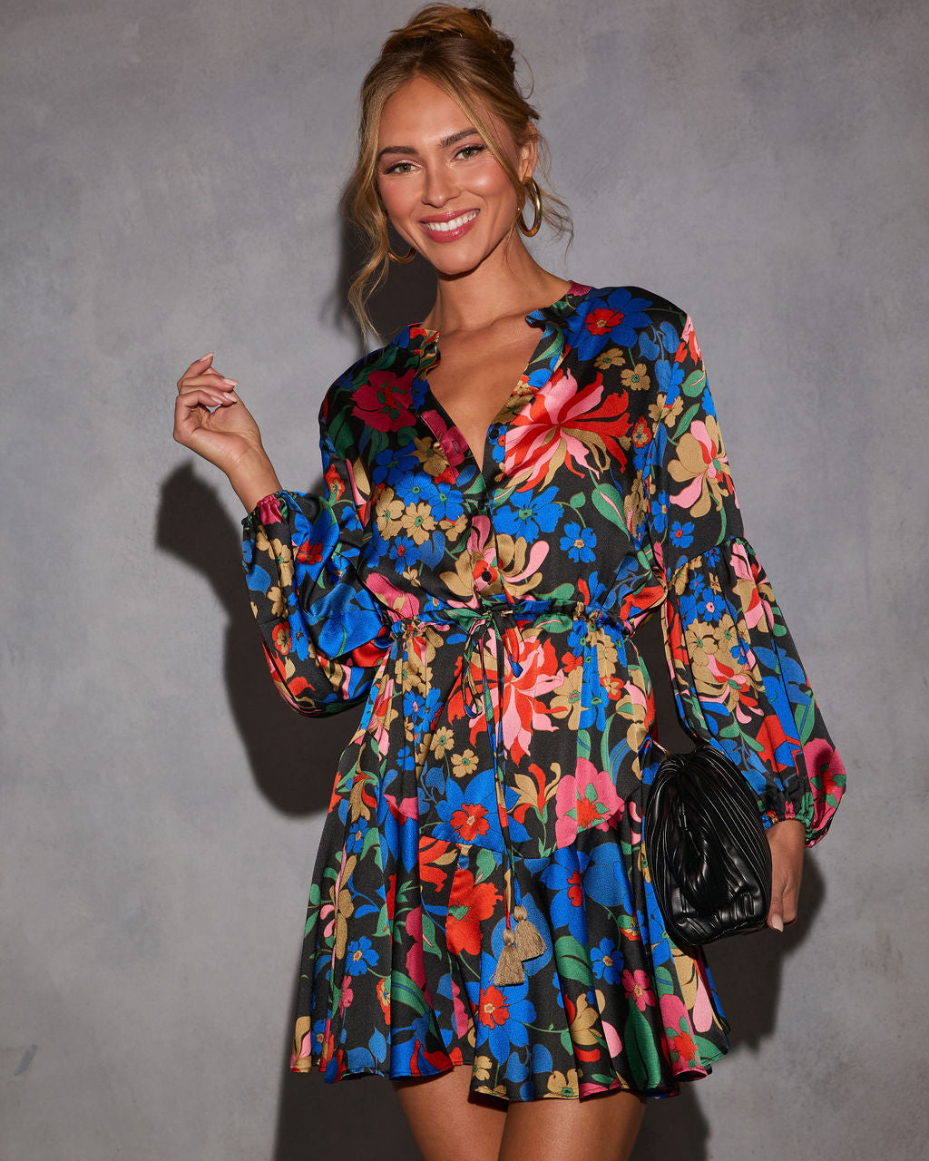 Bright Days Ahead Floral Mini Dress-Vogue Logic