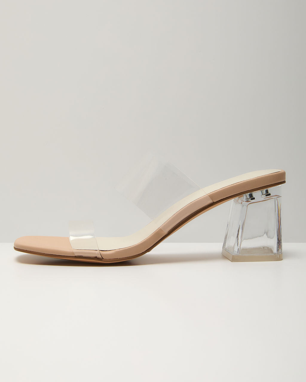 Savanna Clear Open Toe Mules-Vogue Logic