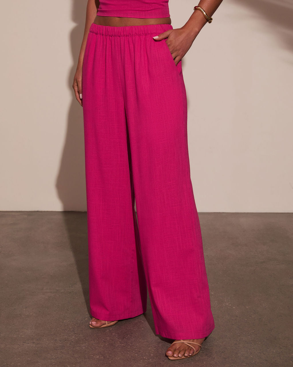 Onyx Linen Wide Leg Pants-Vogue Logic