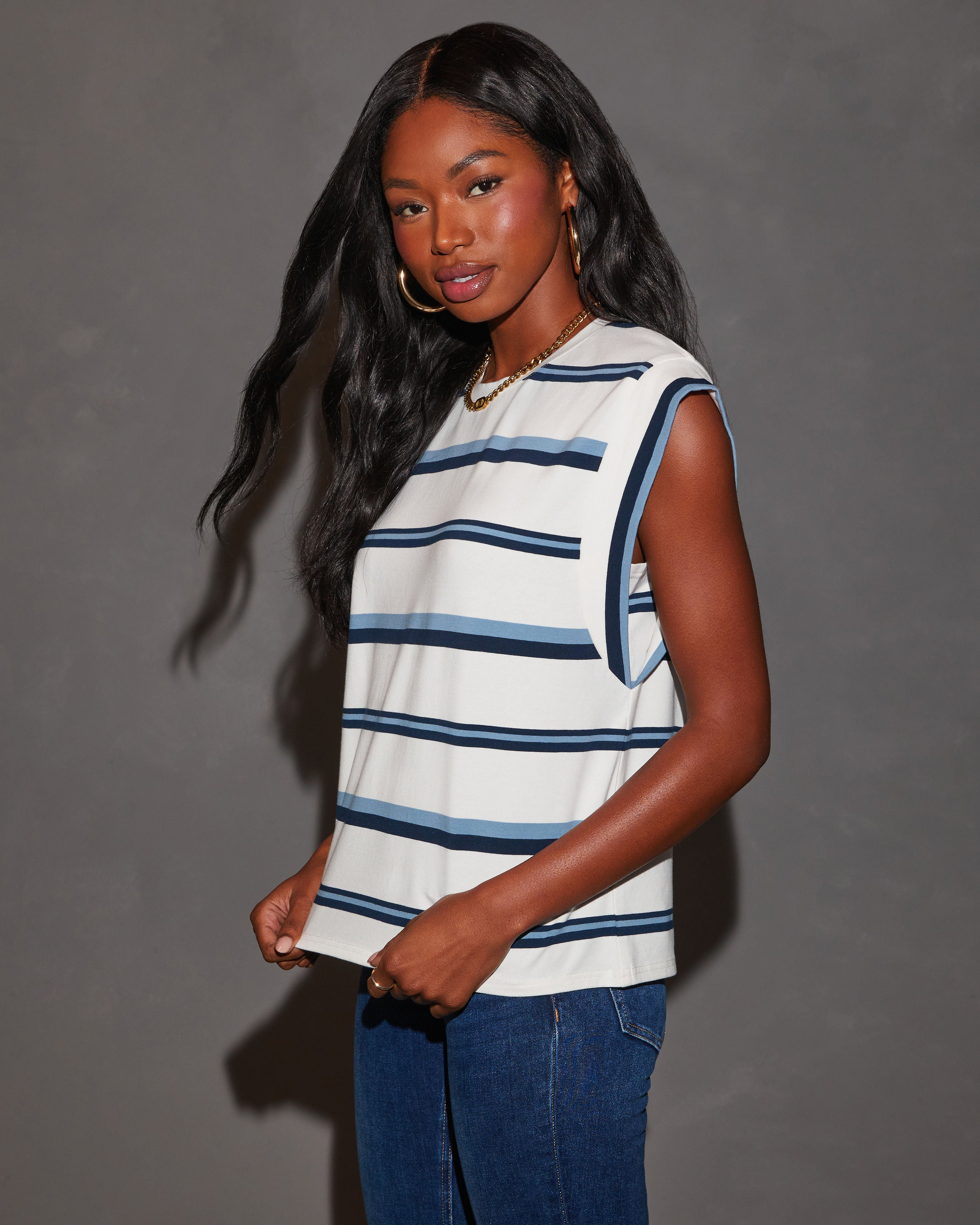 Thirst For Adventure Cotton Blend Tee-Vogue Logic