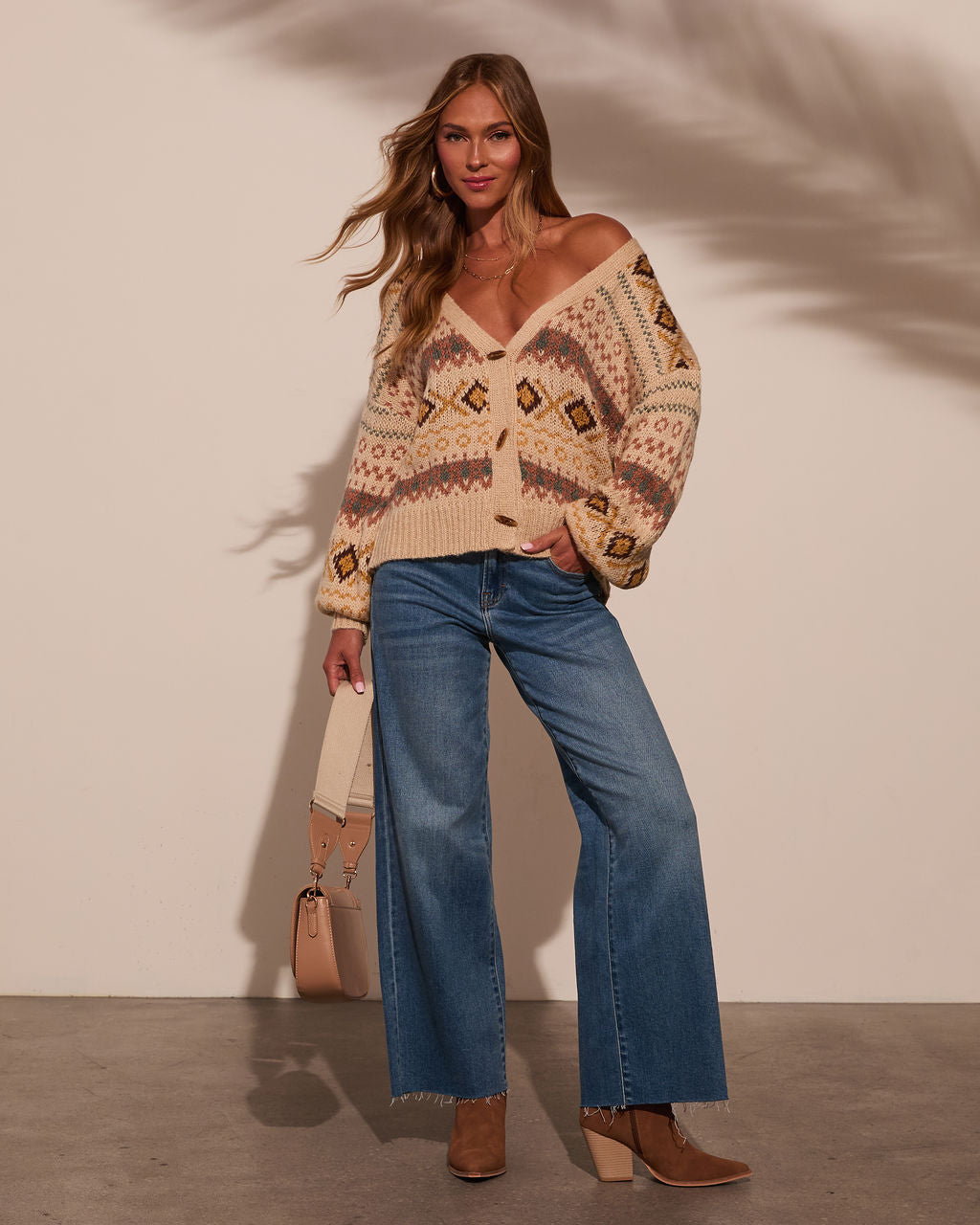 Dream Maker Abstract Knit Cardigan-Vogue Logic