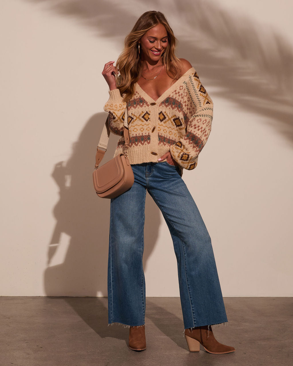 Dream Maker Abstract Knit Cardigan-Vogue Logic