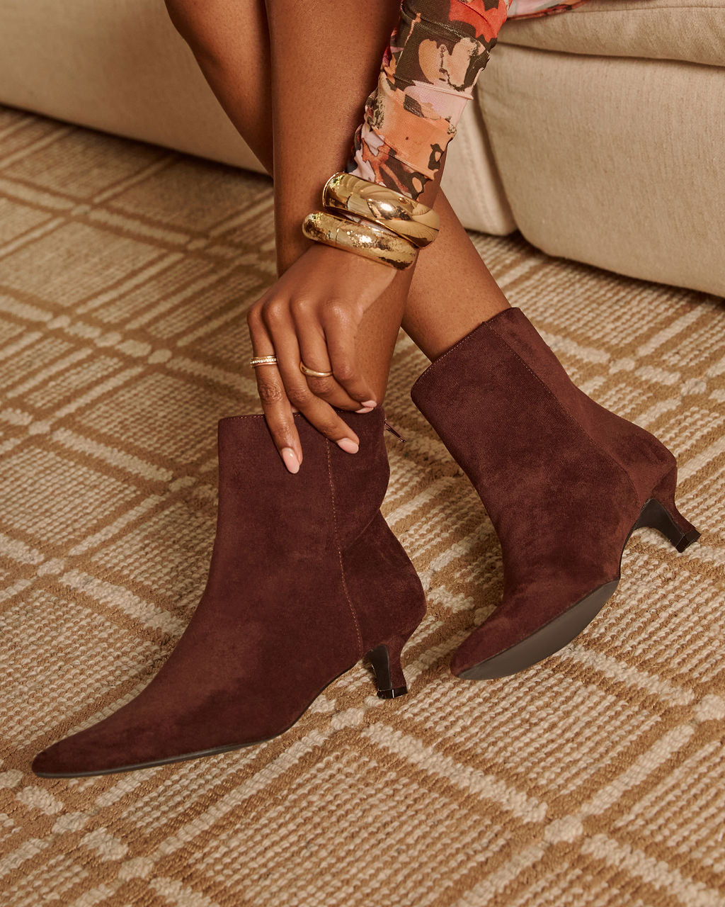 Cordee Suede Ankle Booties-Vogue Logic