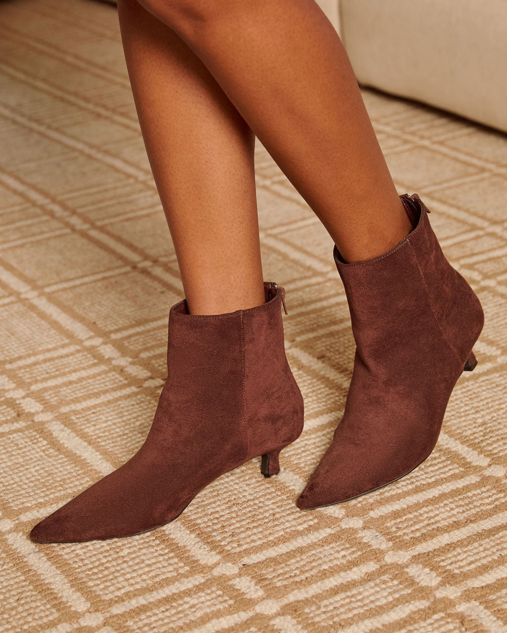 Cordee Suede Ankle Booties-Vogue Logic