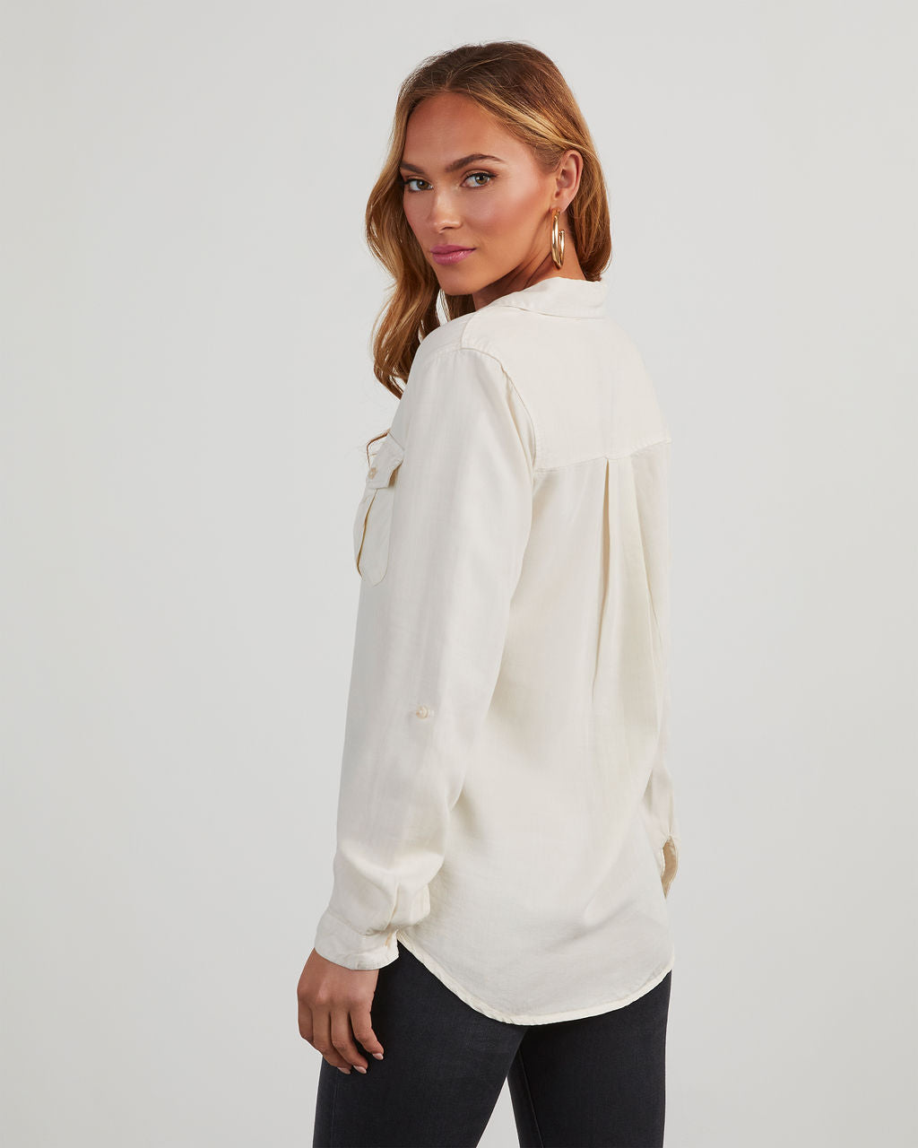 Katana Chambray Utility Top-Vogue Logic