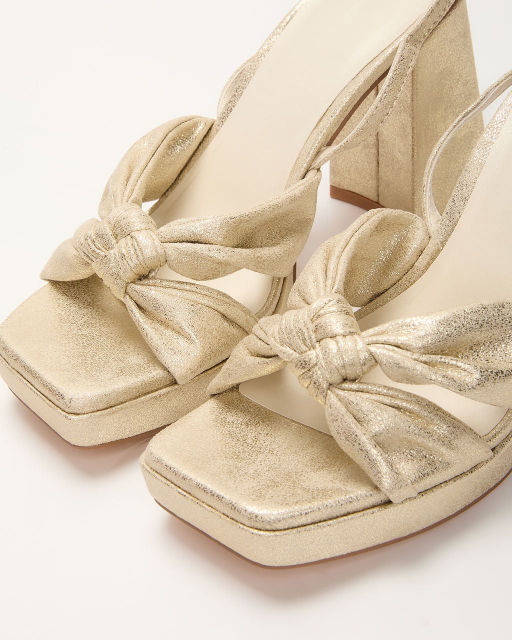 Fairydust Metallic Twist Front Heels-Vogue Logic