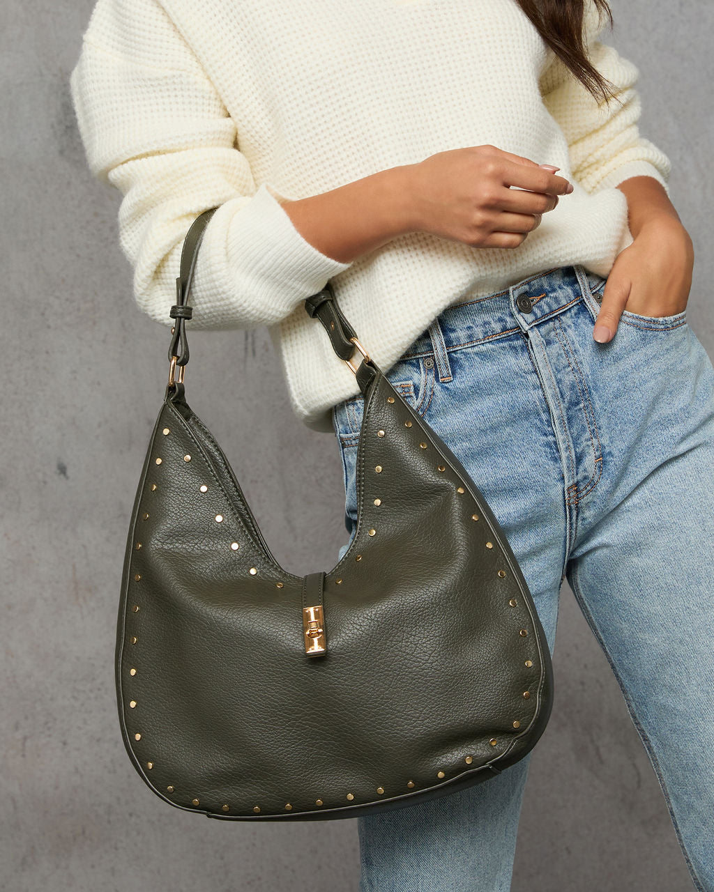 Marleen Studded Tote Bag-Vogue Logic