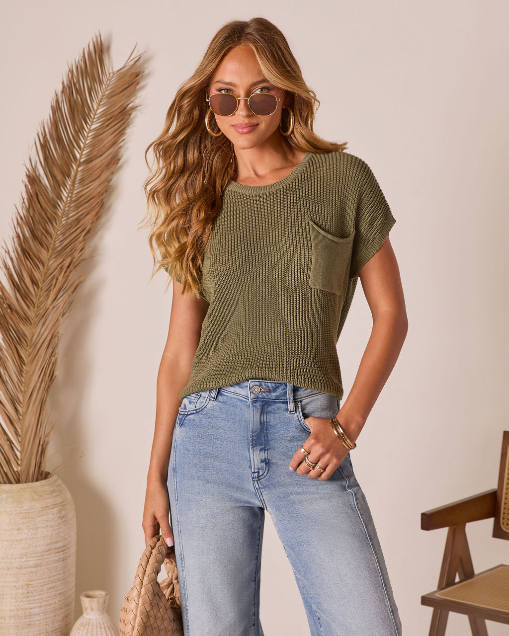 Kerry Relaxed Sweater Top-Vogue Logic