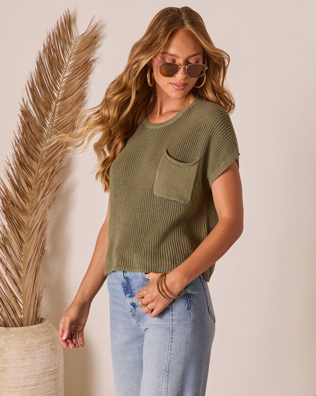 Kerry Relaxed Sweater Top-Vogue Logic