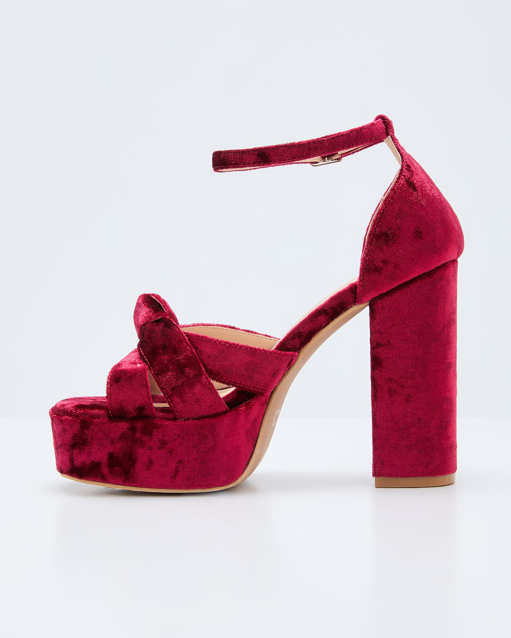 Evening Proper Velvet Platform Heels-Vogue Logic