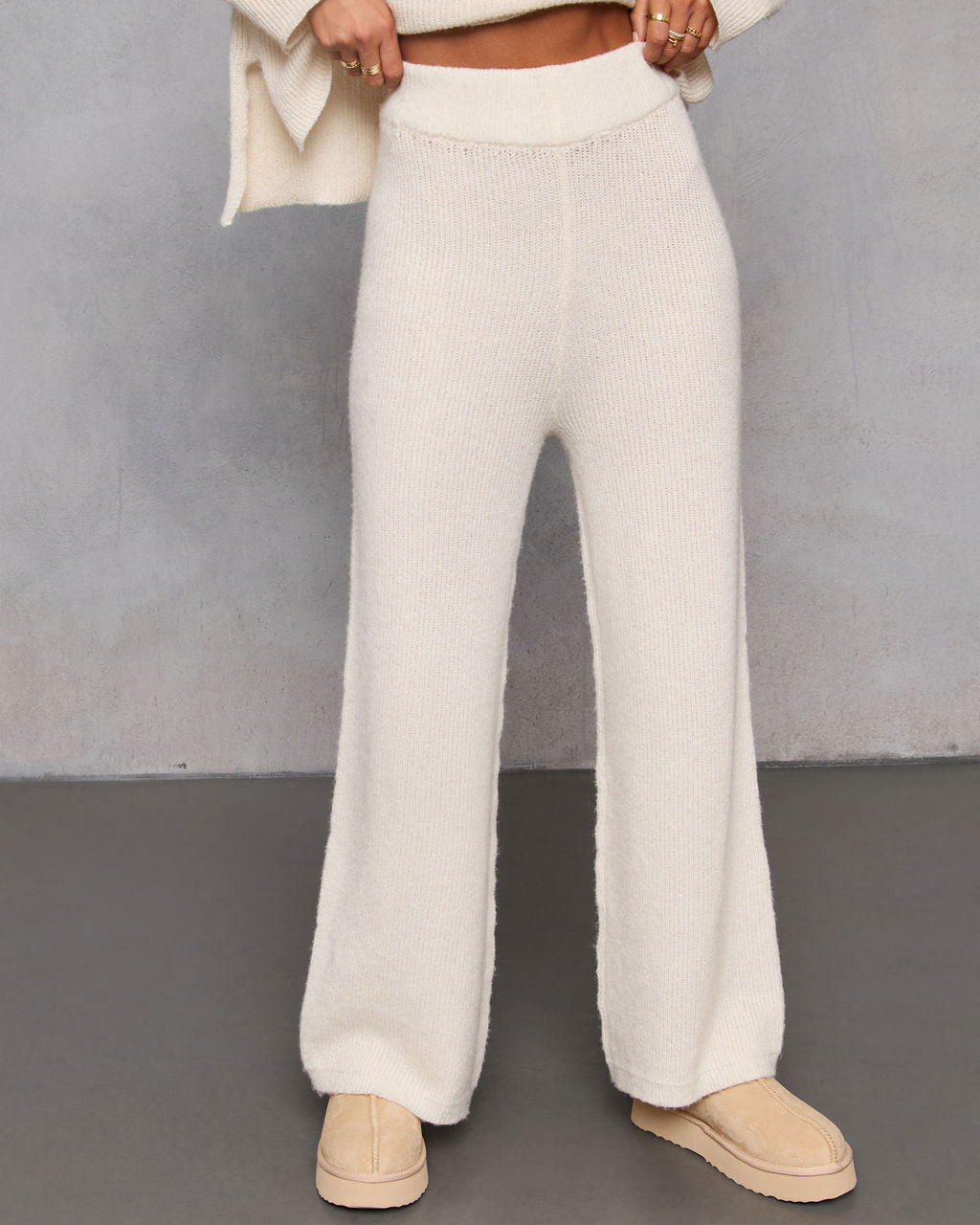 Chanie Knit Wide Leg Pants-Vogue Logic