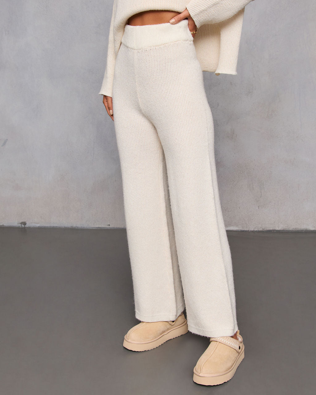 Chanie Knit Wide Leg Pants-Vogue Logic