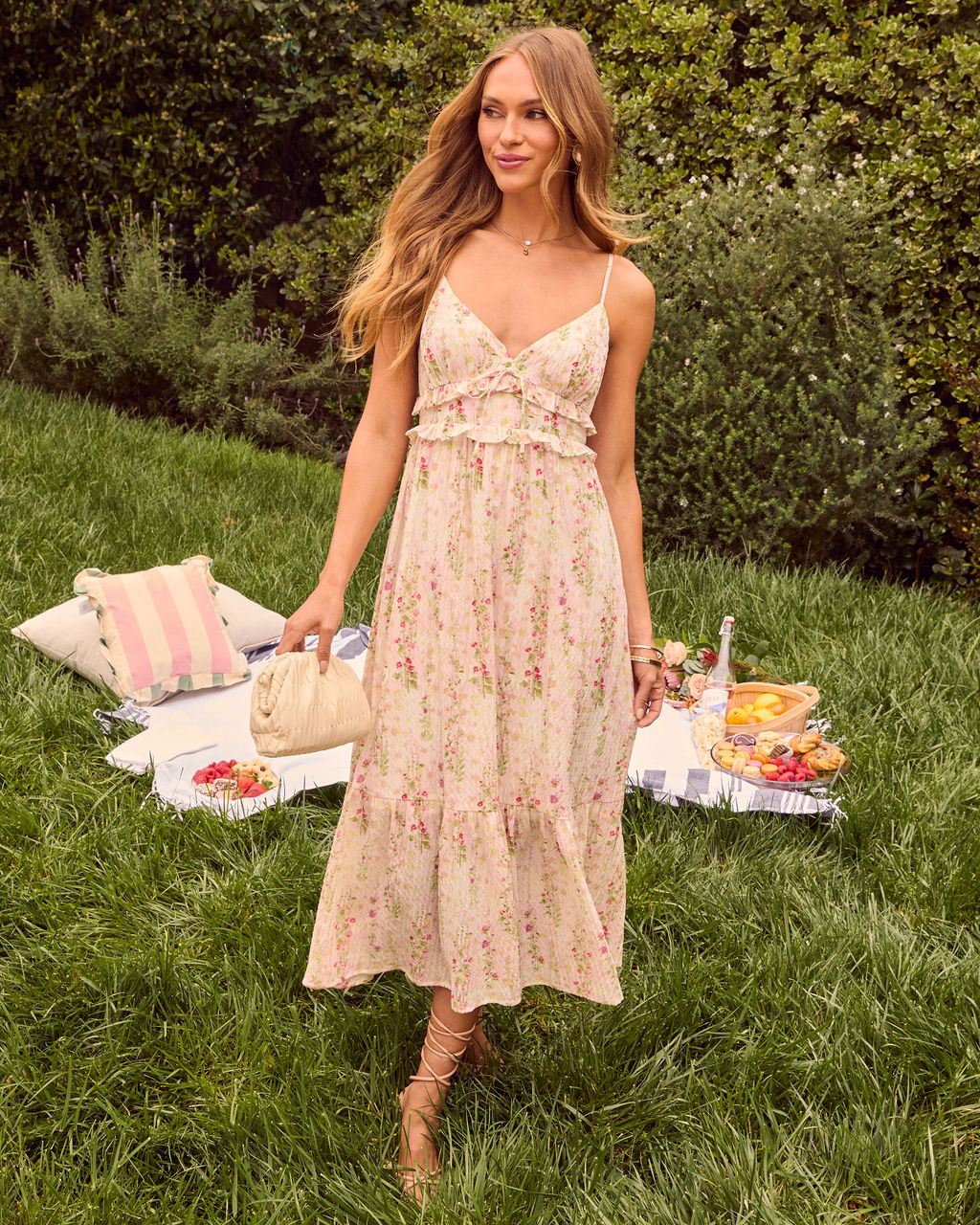 Sweet Love Floral Midi Dress-Vogue Logic