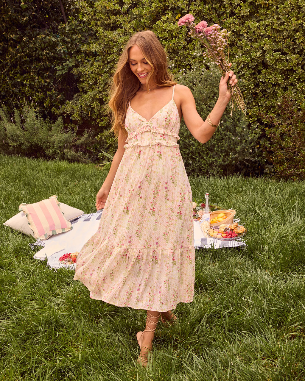 Sweet Love Floral Midi Dress-Vogue Logic