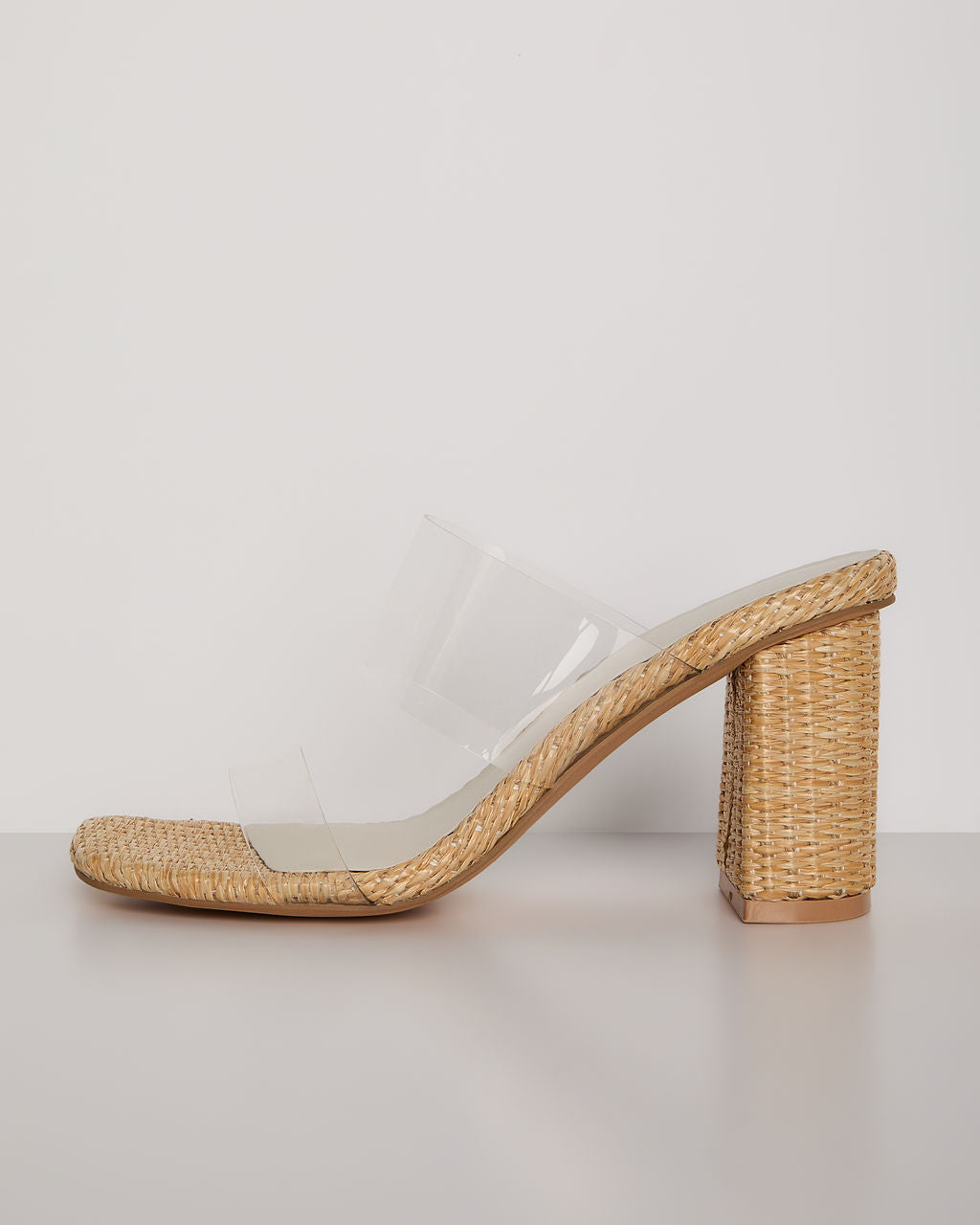 Sunny Days Clear Open Toe Mules-Vogue Logic