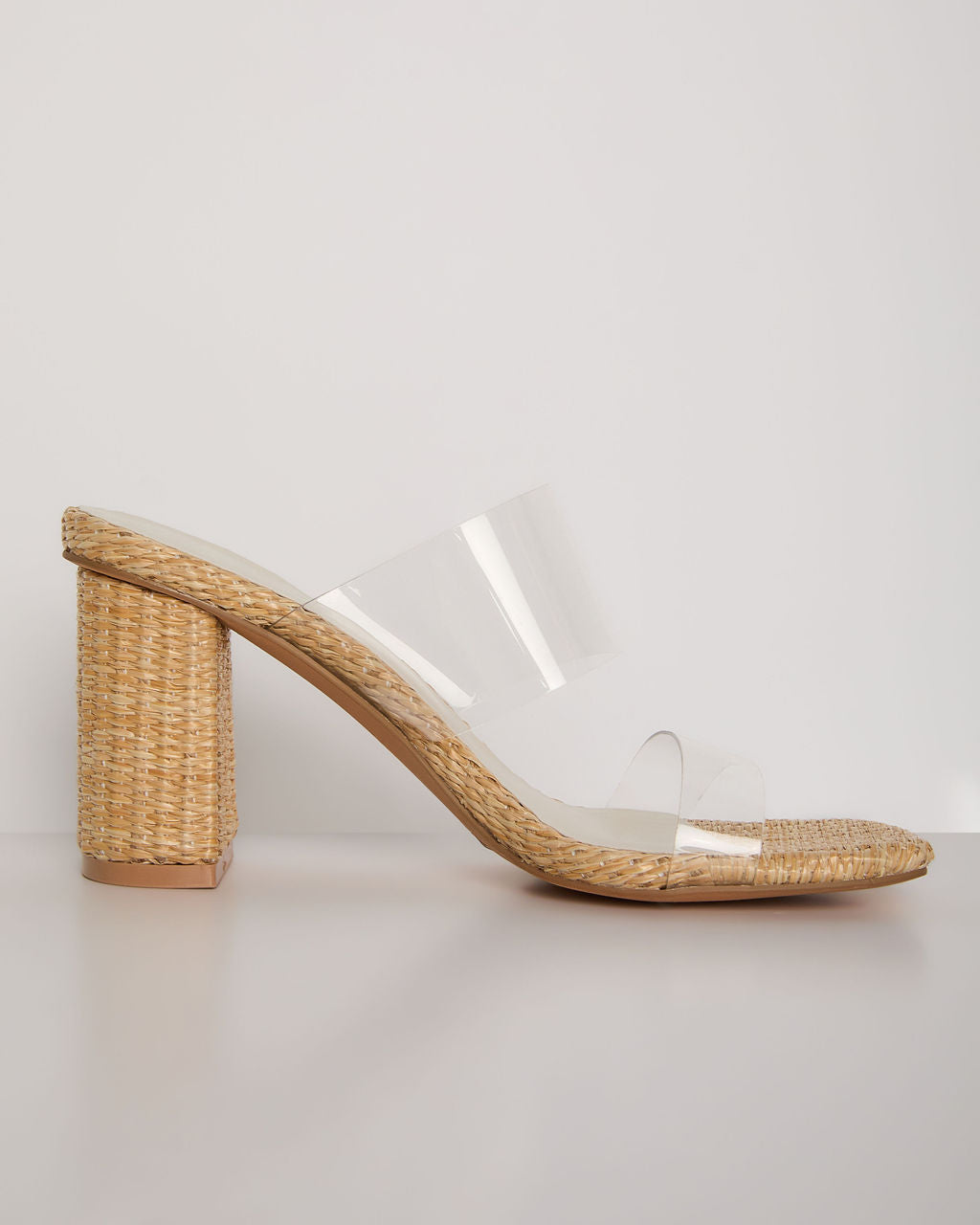 Sunny Days Clear Open Toe Mules-Vogue Logic